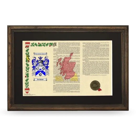 De durint Deluxe Armorial Landscape Framed - Brown